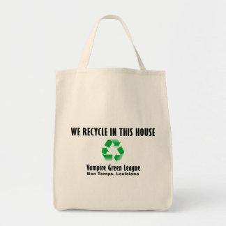 Bolso De Tela Liga verde del vampiro - reciclamos