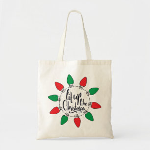 Bolso De Tela Ligerar como Navidades Navidades de arte cita gráf