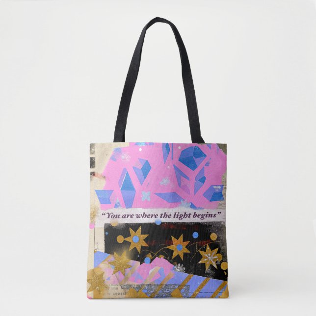 Bolso De Tela Light Begins – Tote de Arte Moderno (Anverso)