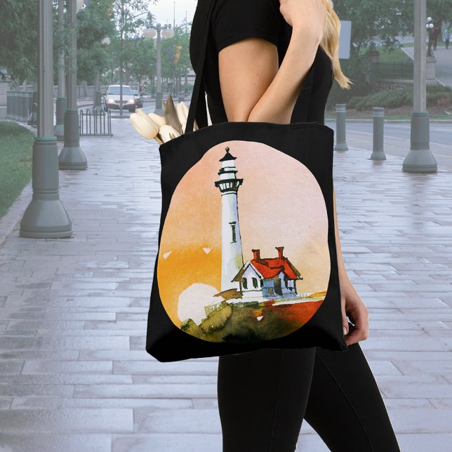 Bolso De Tela Lighthouse Vignette Tote Bag (Subido por el creador)
