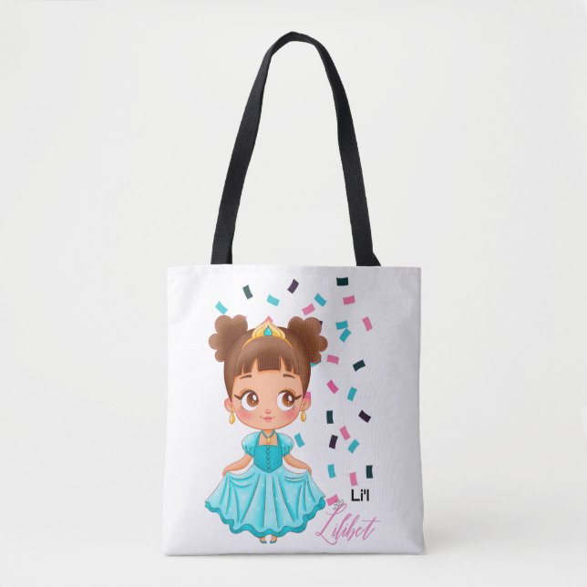 Bolso De Tela Li'L Princess LILIBET Turquoise Bonito Girly Gift (Anverso)