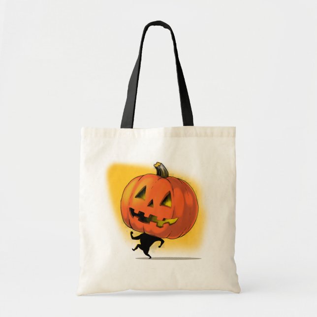 Bolso De Tela Lil' Pumpkin Head (Frente)