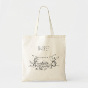 Bolso De Tela Lil Wolf Birthday Party Tote Bag