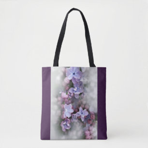 Bolso De Tela Lila en flor