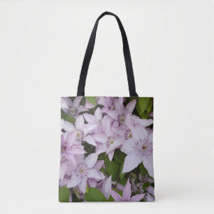 Bolso De Tela lilac, clematis, hermosa, flor,flor lila,