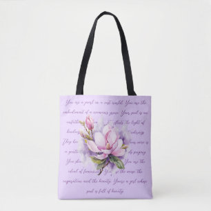 Bolso De Tela Lilac Flowers Watercolor Shoper