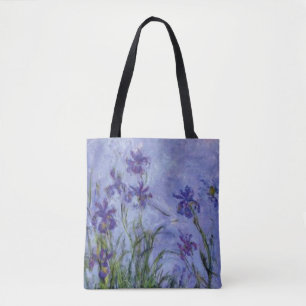 Bolso De Tela Lilac Irises por Tote Claude Monet