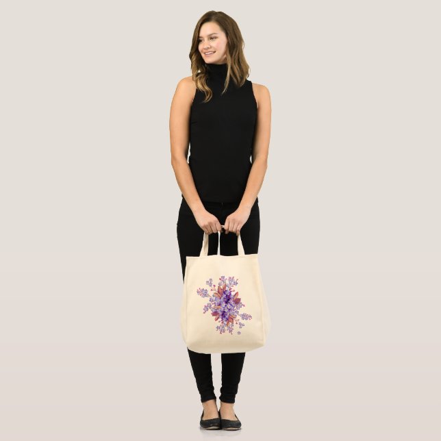 Bolso De Tela Lilac olvido-me-not Boda de flores (Anverso (modelo))