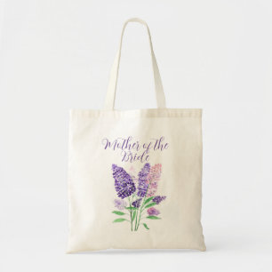Bolso De Tela Lilacias Acuarela Madre de la Novia Boda