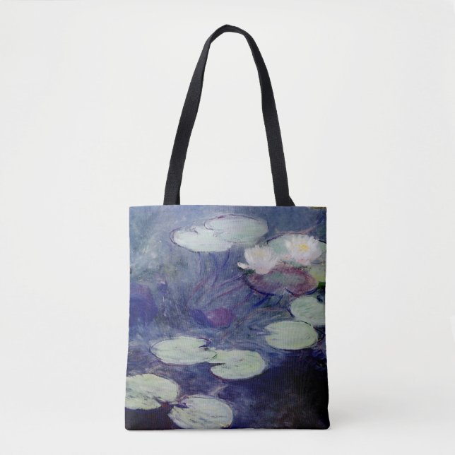 Bolso De Tela Lilies de agua rosada: 1897-99 de Monet (Anverso)