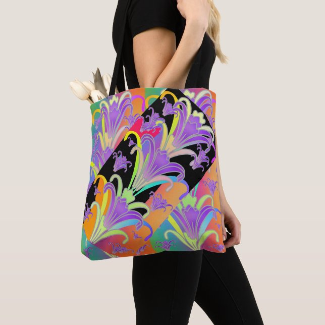 Bolso De Tela Lilies direccionales (Detalle)