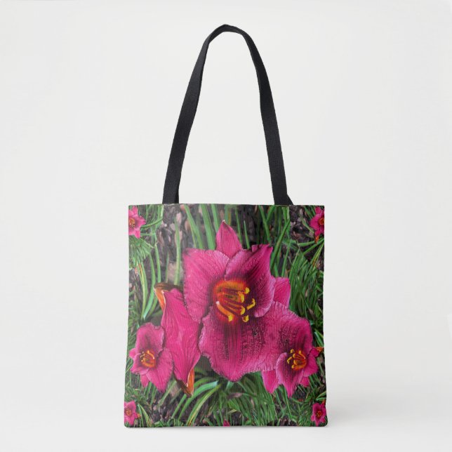 Bolso De Tela Lilies of Love. (Anverso)