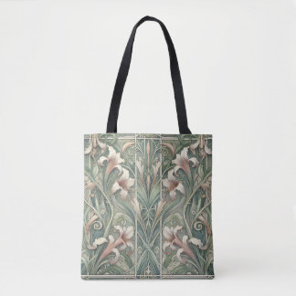 Bolso De Tela Lillies Dream Art Nouveau