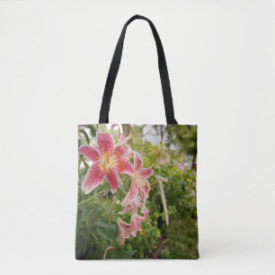 Bolso De Tela Lillies rosado