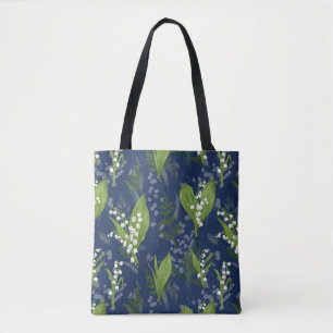 Bolso De Tela Lily del fondo azul oscuro del valle