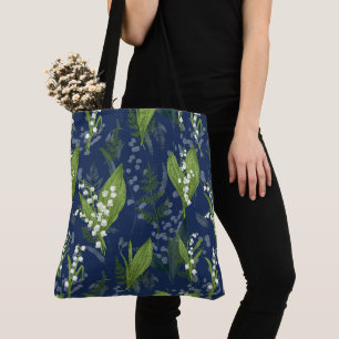 Bolso De Tela Lily del fondo azul oscuro del valle