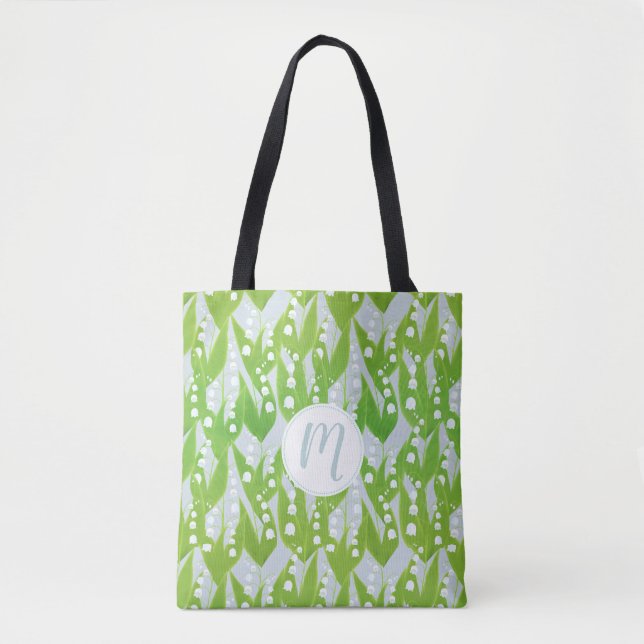 Bolso De Tela Lily del Patrón Floral del Valle (Anverso)