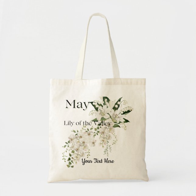 Bolso De Tela Lily del Valle Floral (Frente)