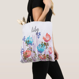 Bolso De Tela Lily Floral Monograma
