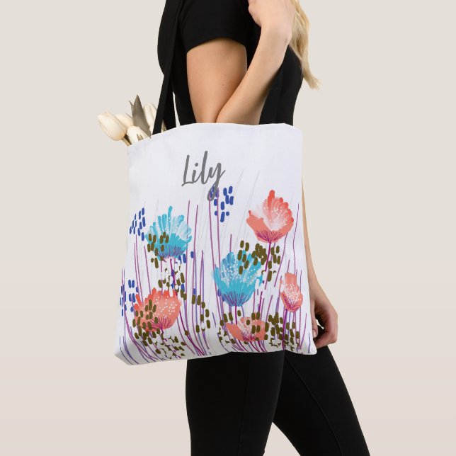 Bolso De Tela Lily Floral Monograma (Detalle)