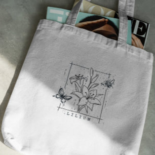 Bolso De Tela Lily Flowers