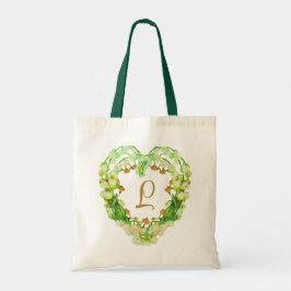 Bolso De Tela Lily-of-the-Valley Heart Personalizada