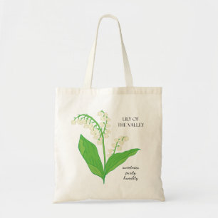 Bolso De Tela Lily of the Valley May Birth Month Flower Bag