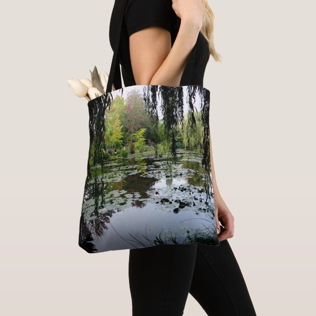 Bolso De Tela Lily Pond de Monet, Giverny, Francia (Detalle)