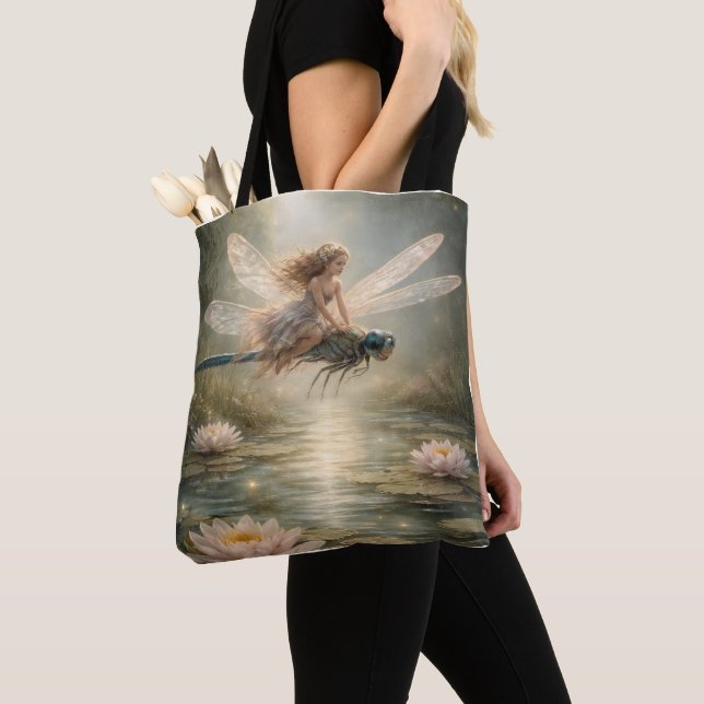 Bolso De Tela Lily pond magic (Detalle)