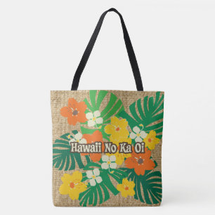 Bolso De Tela Limahuli Garden Vintage Hawaii Floral Beach Bag