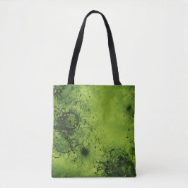 Bolso De Tela Lime Green Grunge with Black Accents