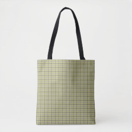 Bolso De Tela Lime Green Plaid Classic Pattern Retro