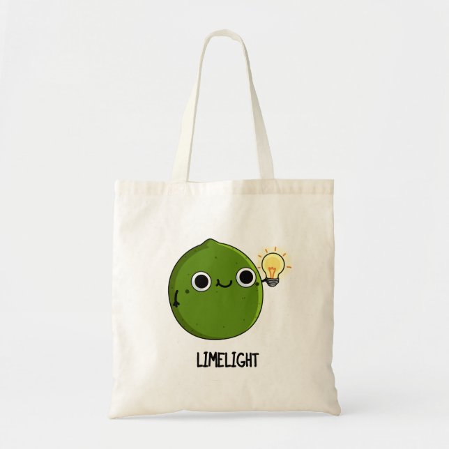 Bolso De Tela Lime-light Funny Fruit Lime Pun (Frente)