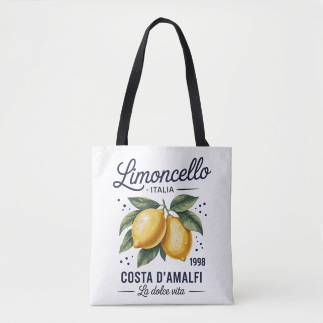 Bolso De Tela Limoncello  Costa d’Amalfi La Dolce Vita Tote Bag (Anverso)