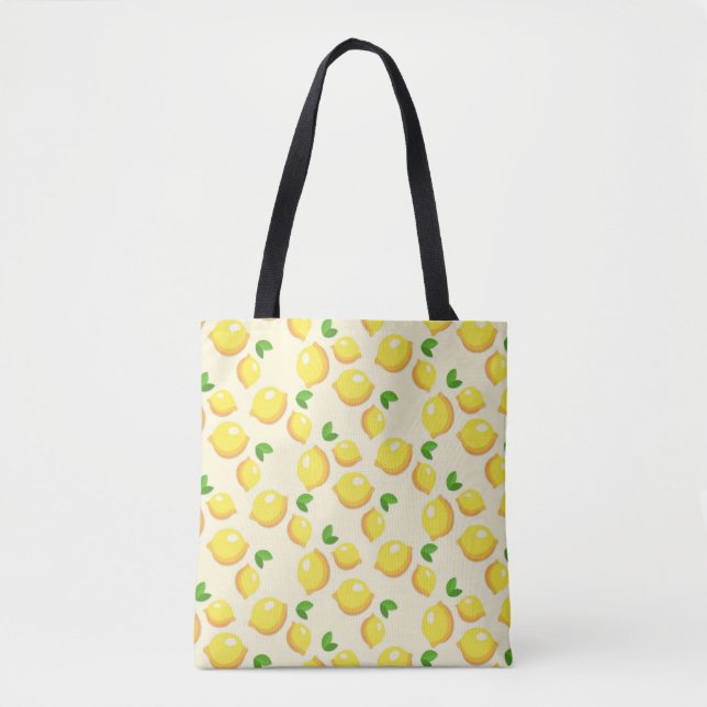 Bolso De Tela limones amarillos fantásticos (Anverso)