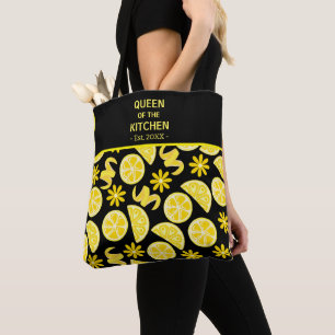 Bolso De Tela limones citrus limonade chef lindo amarillo negro