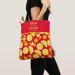 Bolso De Tela limones citrus limonade chef lindo rojo