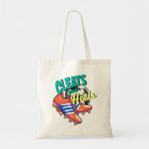 Bolso De Tela Limpia sobre tacones, hincha de fútbol