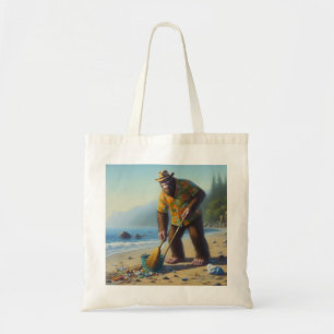 Bolso De Tela Limpieza de pie en gran escala de la playa