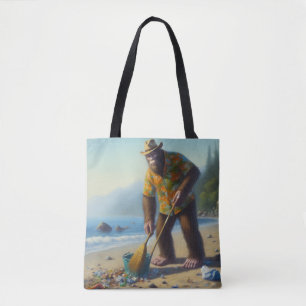Bolso De Tela Limpieza de pie en gran escala de la playa