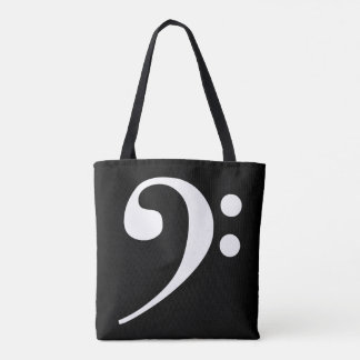 Bolso De Tela Limpieza de trasero blanco sobre negro