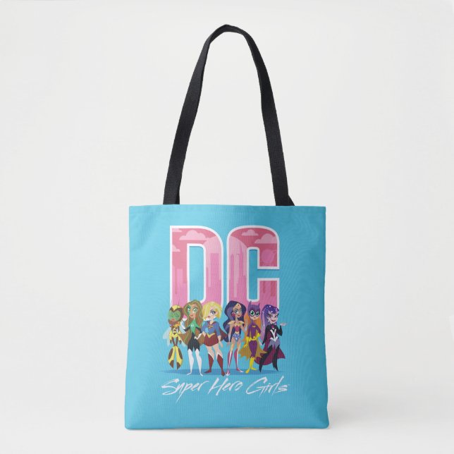 Bolso De Tela Linaje de Chicas Super Hero DC (Anverso)