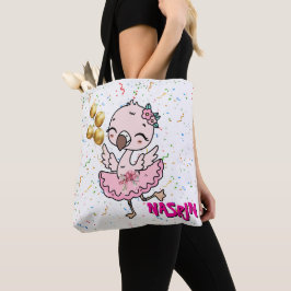 Bolso De Tela Linda Bailarina de Flamenco Rosa  