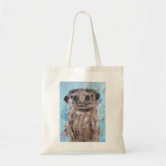 Bolso De Tela linda pintura al óleo de meerkat