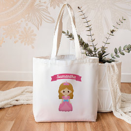 Bolso De Tela Linda Princesita Rosa Niños