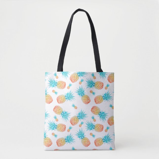 Bolso De Tela Lindo acuarela Trópico Fruto Pineapple Patrón (Anverso)