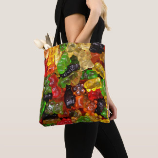 Bolso De Tela lindo arcoiris kawaii colorido oso caramelo gummy