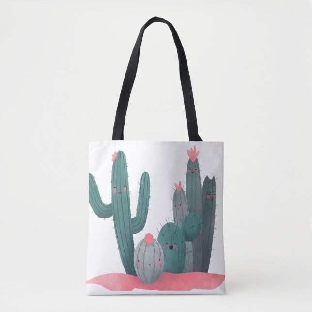 Bolso De Tela lindo cactus (Anverso)