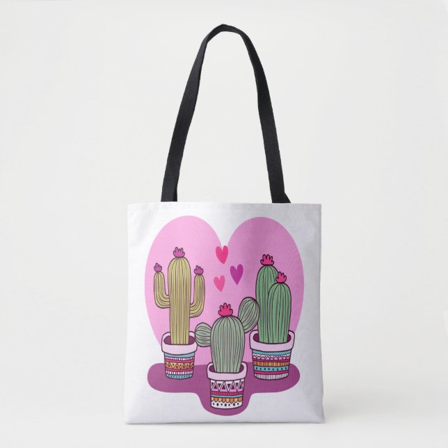 Bolso De Tela lindo cactus (Anverso)
