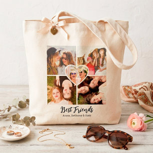 Bolso De Tela Lindo collage personalizado de 5 fotos "Mejores Am